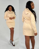 Real Chill Hoodie Dress (Tan) - Wholesale